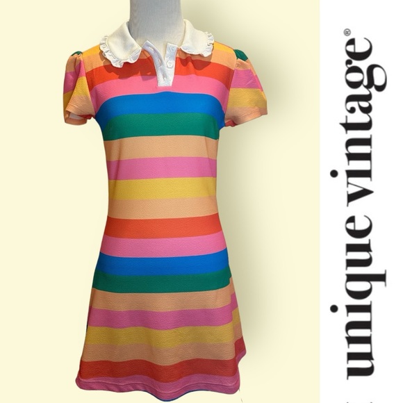 Unique Vintage Rainbow Dress, Size 4, MSRP $68 - Picture 3 of 9
